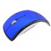 Foldable Optical Auto Arc 2.4Ghz Blue Wirelss Mouse For Laptop PC Ultrabook